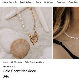 Gold Coast Pearl & Gold Chain Necklace